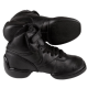 Dance Sneakers | High top | Split Sole | Black leather | 'Rocky'