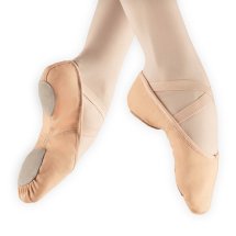 Leinen Ballettschuhe | StretchPro | Geteilte Sohle | Hellrosa