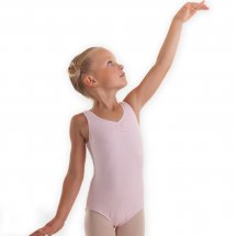 Leotard pink | Gathered front | Cotton Spandex | 'Classic'