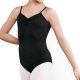 Leotard kids | Black | Gathered Front | Cotton Spandex | Odette