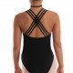 Leotard Children Black | Triple Cross Straps | 'Expression'