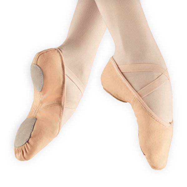 Balletshoes Stretch Canvas | Pink | Vegan Splitsole | StretchPro - Click Image to Close