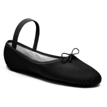 Ballettschuhe Elite | Schwarz | Leder | Ganze Sohle