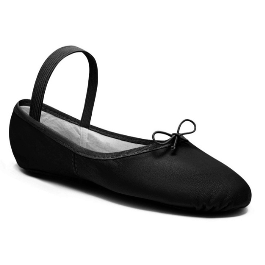 Ballettschuhe Elite | Schwarz | Leder | Ganze Sohle - zum Schließen ins Bild klicken