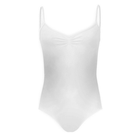 Classical Leotard | White | Cotton Spandex | 'Odette' - Click Image to Close