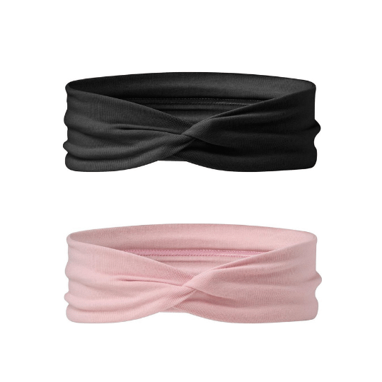 Headband | Cotton Elastane | Pale Pink or Black - Click Image to Close